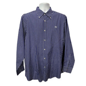 Polo Ralph Lauren Men's Purple Label Button Up Shirt  Blue Stripe XL Italy